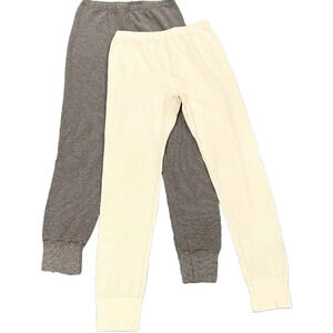 Girls Thermal Waffle Pants 2-Pack — Size L (10–12) Fruit of the Loom